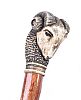 RAM'S HEAD HANDLED WALKING CANE at Ross's Online Art Auctions
