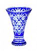 BRISTOL BLUE CUT GLASS VASE at Ross's Online Art Auctions