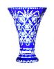 BRISTOL BLUE CUT GLASS VASE at Ross's Online Art Auctions
