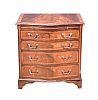 MAHOGANY SERPENTINE FRONT BACHELORS CHEST at Ross's Online Art Auctions