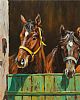 PONIES BY THE STABLE DOOR by Donal McNaughton at Ross's Online Art Auctions