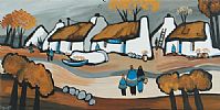 AROUND THE VILLAGE STORE by J.P. Rooney at Ross's Online Art Auctions