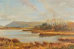 SCRABO TOWER ACROSS STRANGFORD LOUGH by Vittorio Cirefice at Ross's Online Art Auctions