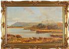 SCRABO TOWER ACROSS STRANGFORD LOUGH by Vittorio Cirefice at Ross's Online Art Auctions