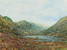 RIVER AT THE FOOT OF THE MOUNTAINS by Tomkus at Ross's Online Art Auctions