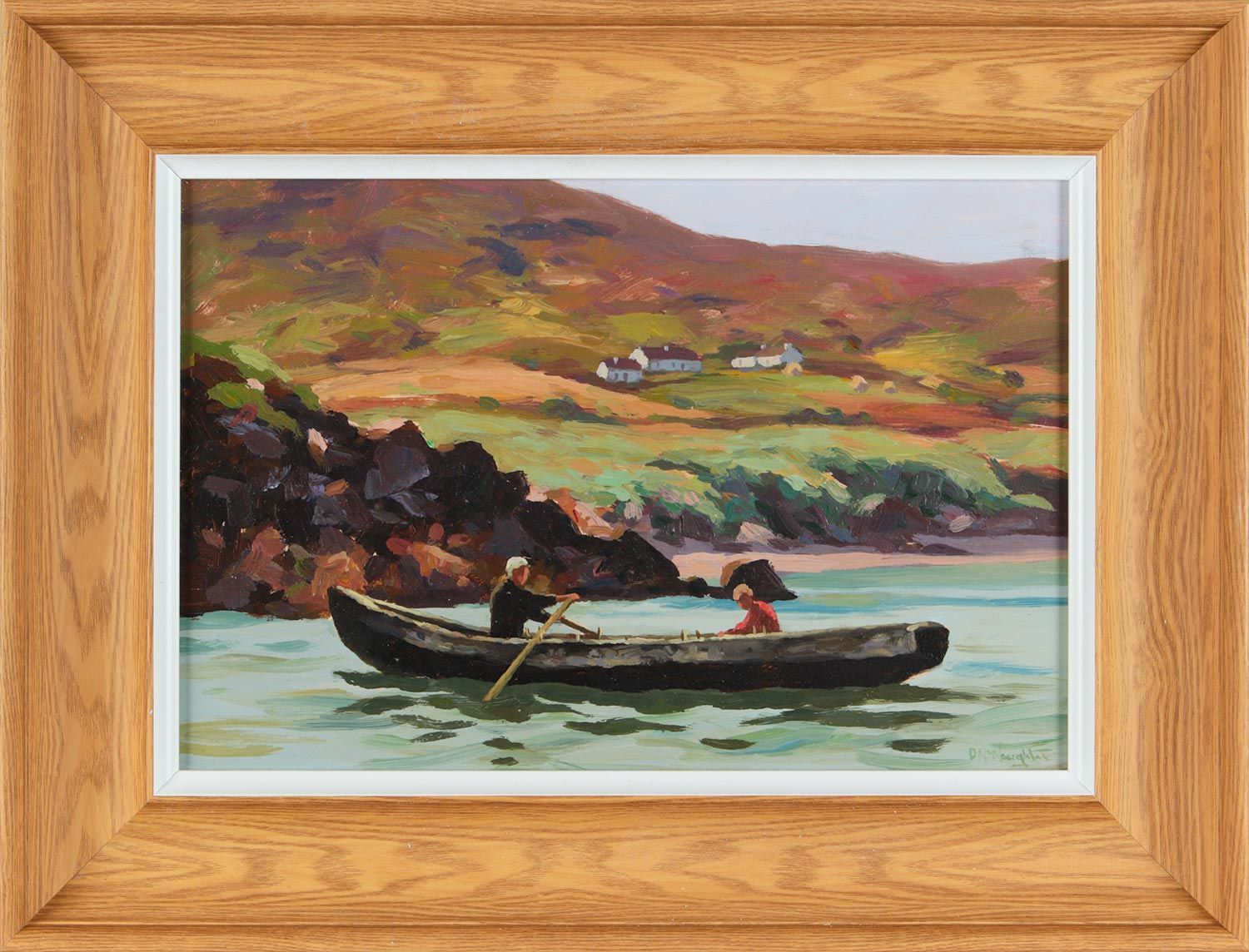 OUT FISHING, ANTRIM COAST by Donal McNaughton at Ross's Online Art Auctions
