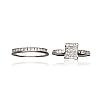 18CT WHITE GOLD DIAMOND ENGAGEMENT RING & WEDDING BAND at Ross's Online Art Auctions