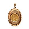 9CT GOLD MOUNTED FULL SOVEREIGN PENDANT at Ross's Online Art Auctions