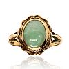 9CT GOLD JADE RING at Ross's Online Art Auctions