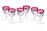 SET OF SIX VINTAGE WINE GLASSES at Ross's Online Art Auctions