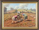 THE POTATO GATHERERS by Charles McAuley at Ross's Online Art Auctions