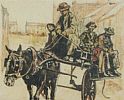 ON THE JAUNTING CAR by William Conor RHA RUA at Ross's Online Art Auctions