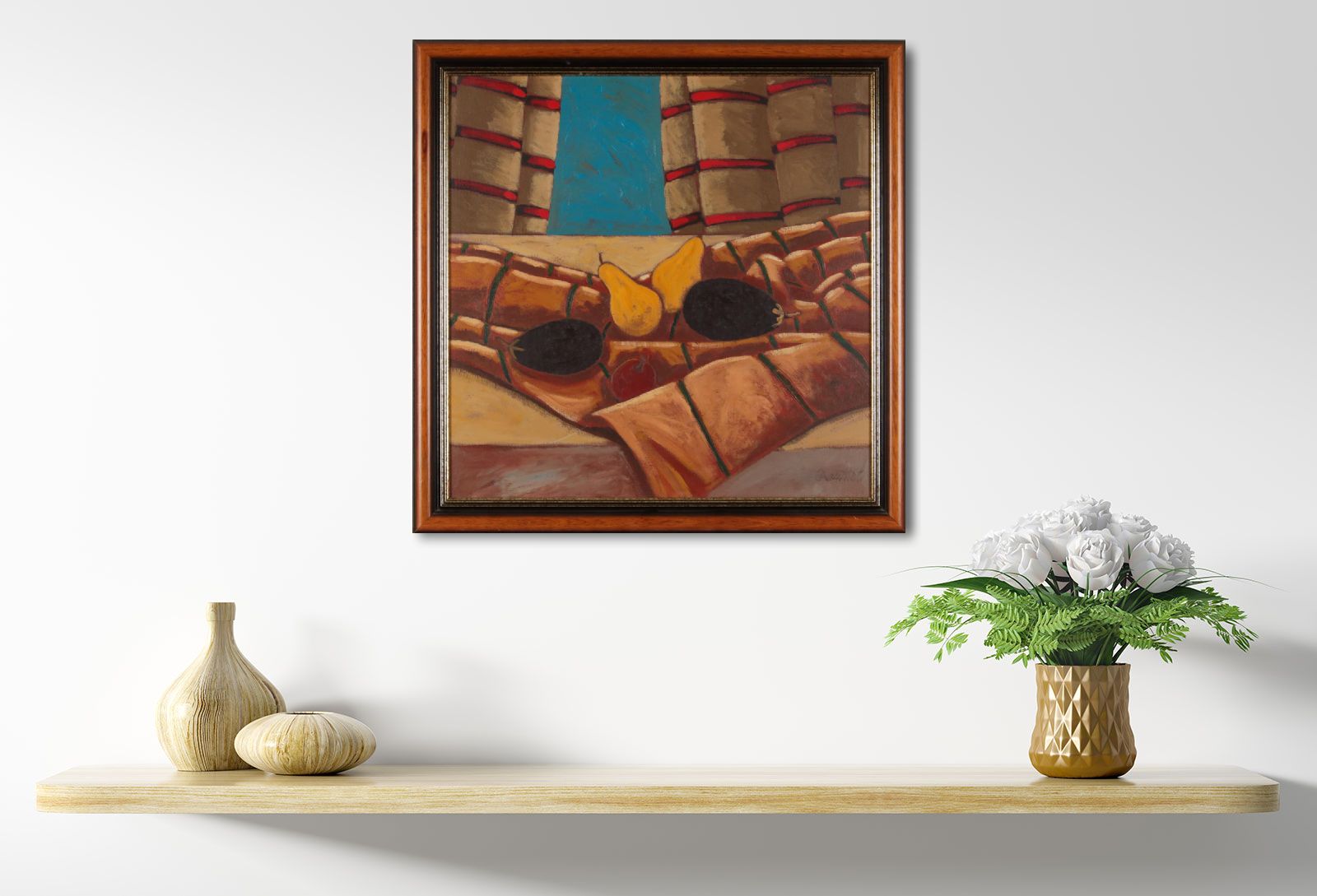 STILL LIFE , FRUIT BY A WINDOW by Graham Knuttel at Ross's Online Art Auctions