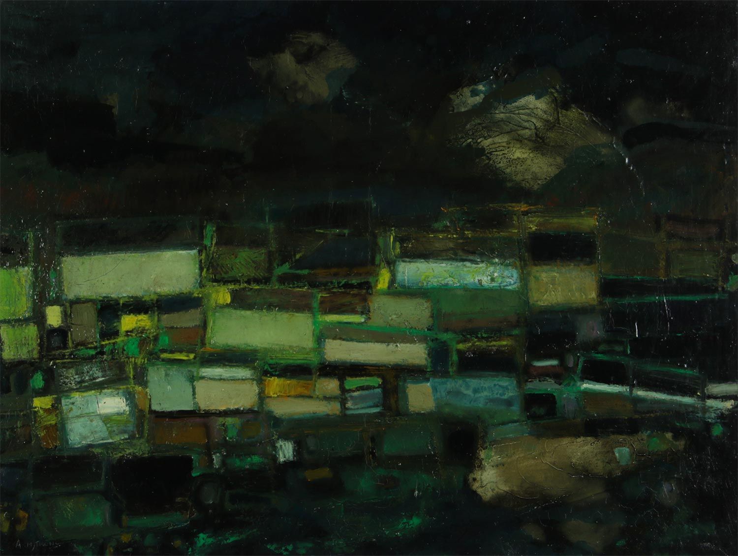 NIGHT LANDSCAPE by Arthur Armstrong RHA at Ross's Online Art Auctions