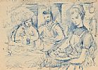 RESTAURANT ATHENES, PARIS JULY 48 by Daniel O'Neill at Ross's Online Art Auctions