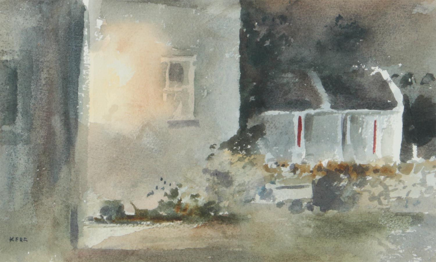 THE OLD FARMHOUSE by Tom Kerr at Ross's Online Art Auctions