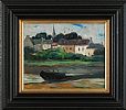 OLD BOAT, DONEGAL TOWN by James Humbert Craig RHA RUA at Ross's Online Art Auctions