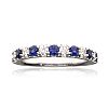 14CT WHITE GOLD SAPPHIRE & DIAMOND RING at Ross's Online Art Auctions