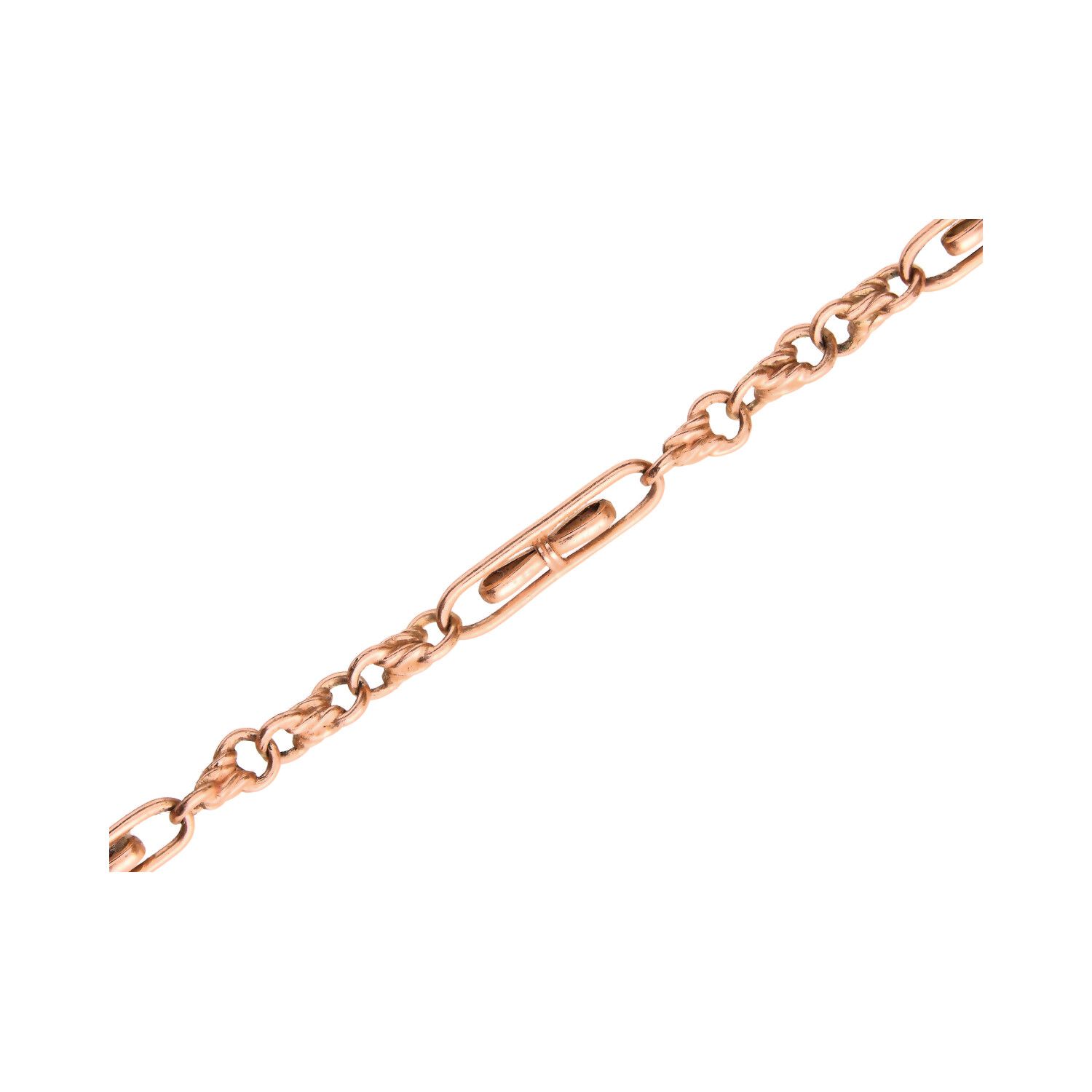 9CT ROSE GOLD FANCY-LINK CHAIN at Ross's Online Art Auctions