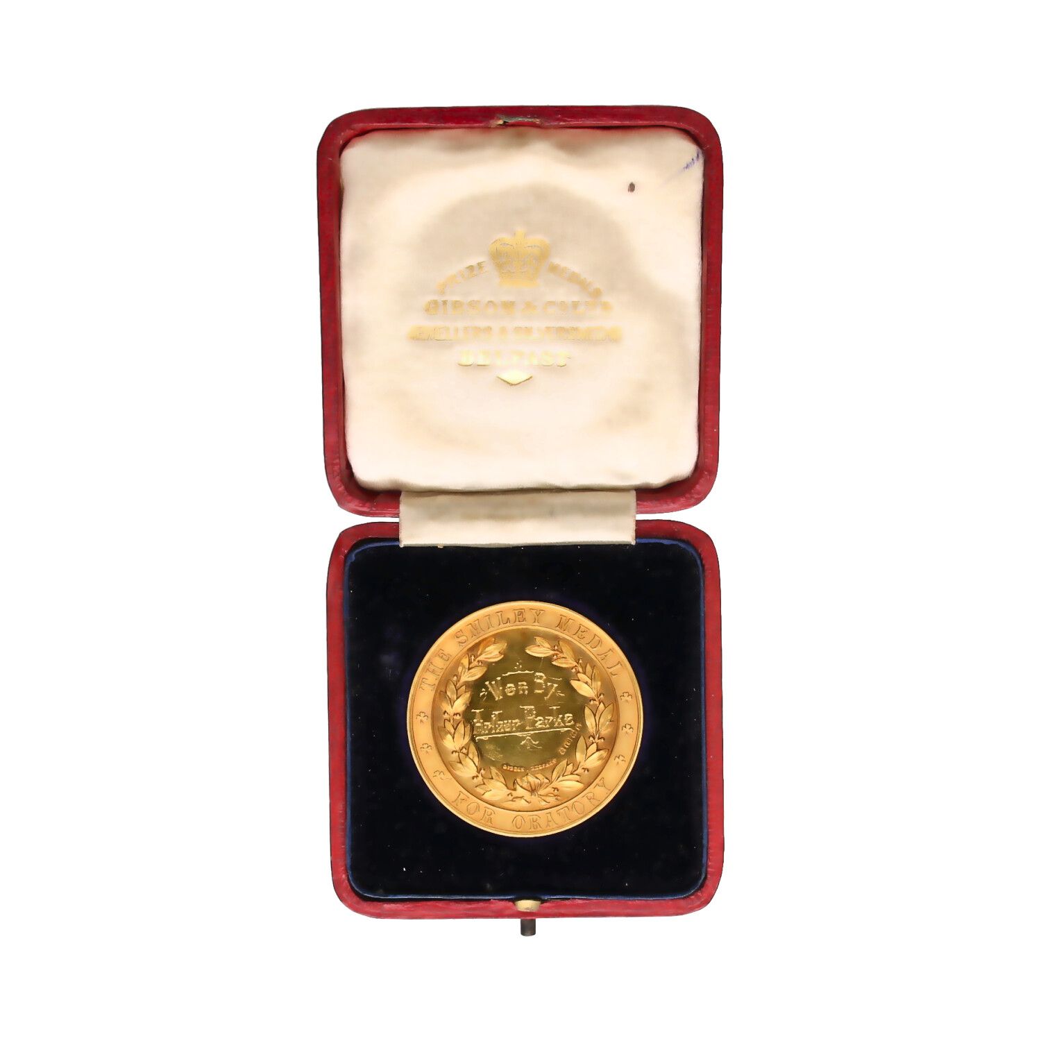 18CT GOLD THE SMILEY MEDAL FOR ORATORY at Ross's Online Art Auctions