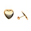 9CT GOLD HEART EARRINGS at Ross's Online Art Auctions