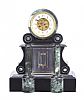 VICTORIAN SLATE & MARBLE MANTLE CLOCK at Ross's Online Art Auctions