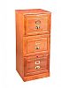 WALNUT THREE DRAWER FILING CABINET at Ross's Online Art Auctions