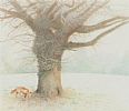FOX BY A TREE by Carol Graham RUA at Ross's Online Art Auctions