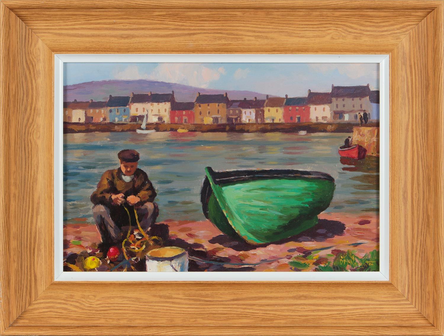 THE GREEN BOAT by Donal McNaughton at Ross's Online Art Auctions