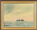 S.S.COMBER AT SEA by William A. Hume at Ross's Online Art Auctions