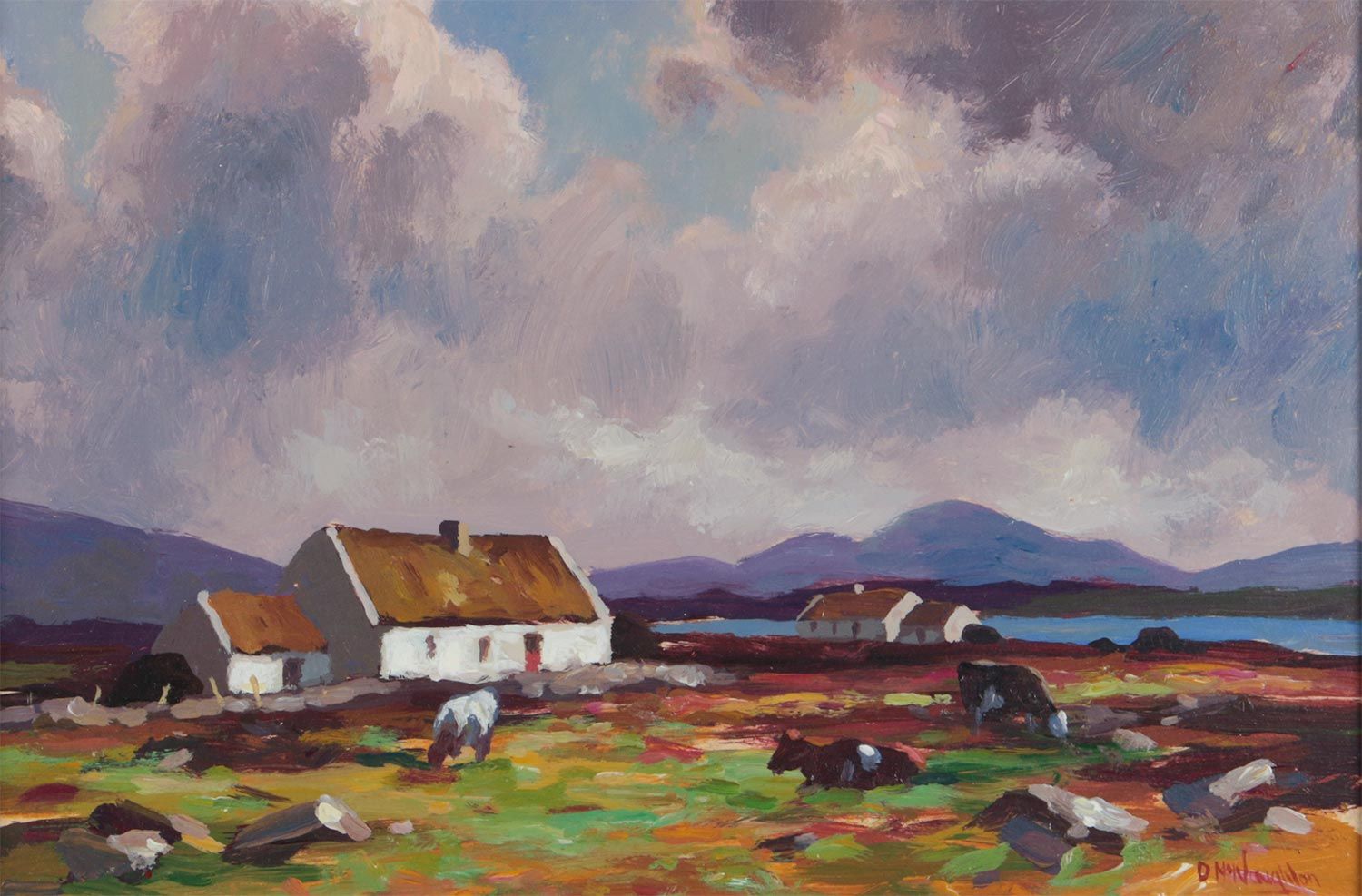 IRISH THATCHED COTTAGE by Donal McNaughton at Ross's Online Art Auctions