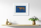 BROWN HORSE ON BLUE by Con Campbell at Ross's Online Art Auctions