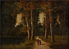 ON THE PATH THROUGH THE WOODS by English School at Ross's Online Art Auctions