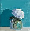 A SINGLE WHITE ROSE by Vivek Mandalia at Ross's Online Art Auctions