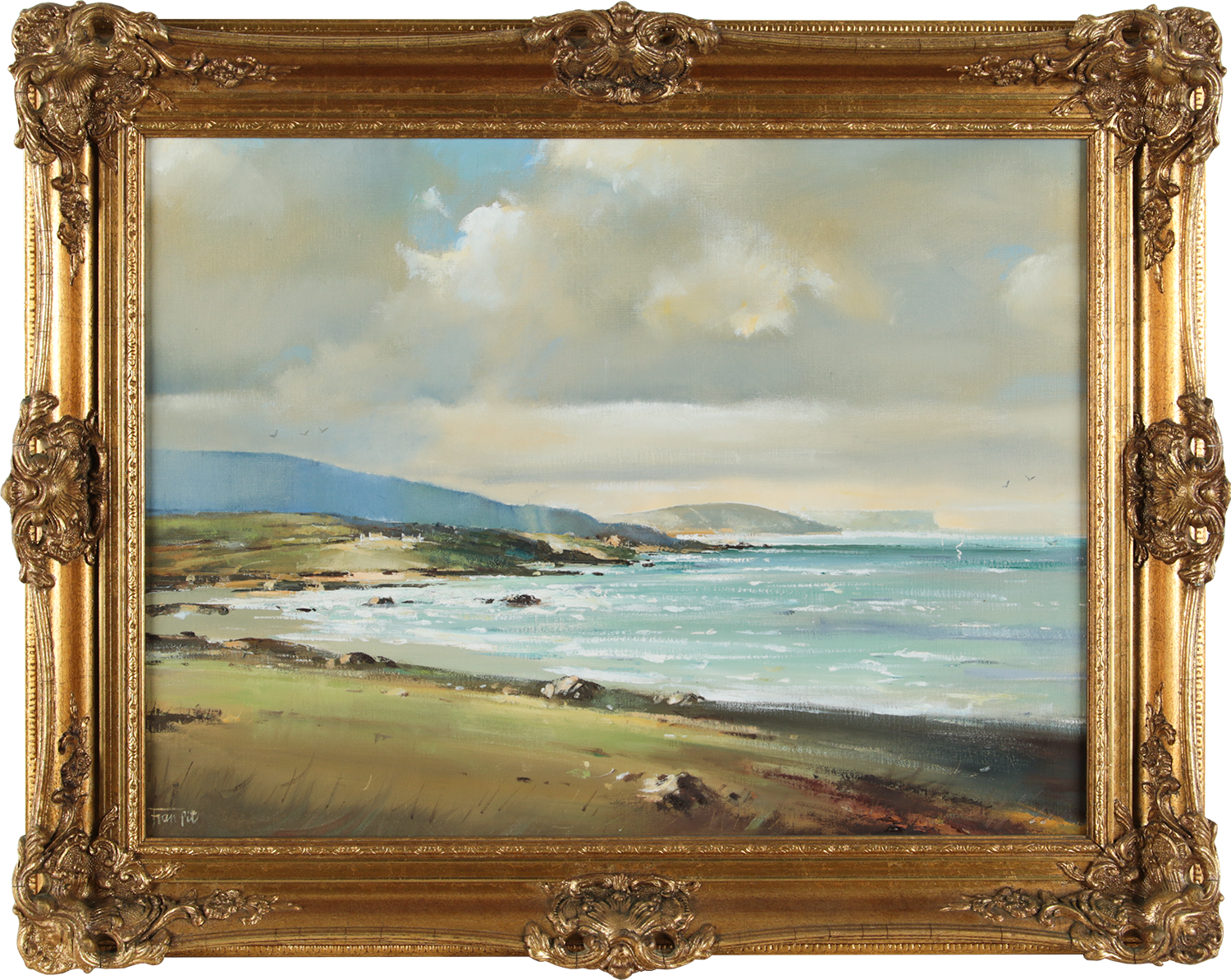 FAIRHEAD, COUNTY ANTRIM by Frank Fitzsimons at Ross's Online Art Auctions