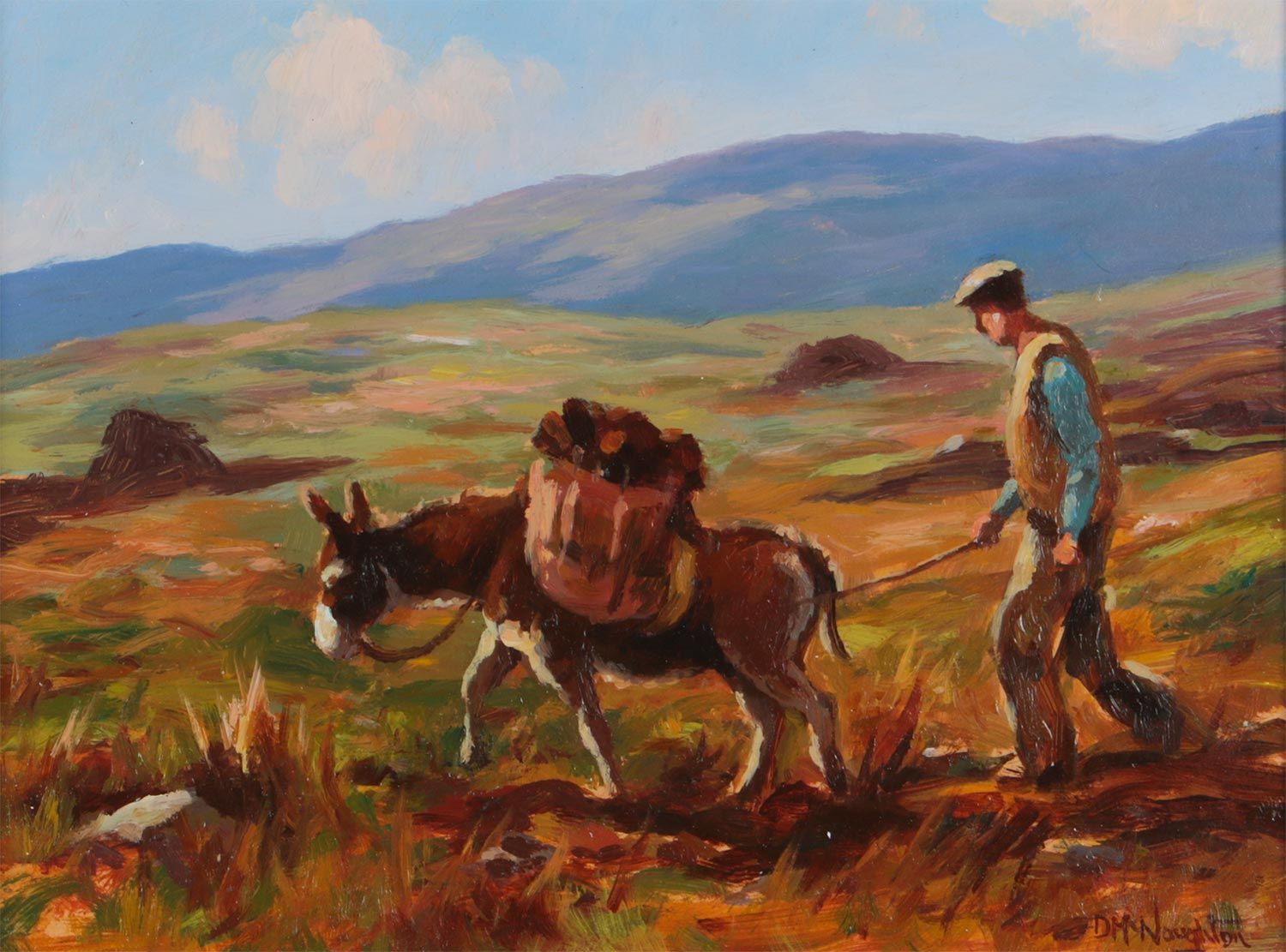 RETURNING WITH THE TURF by Donal McNaughton at Ross's Online Art Auctions