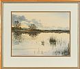 DUSK ON THE CANAL by James H. Flack at Ross's Online Art Auctions