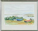BEACHED BOATS by Moria O'Keeffe at Ross's Online Art Auctions