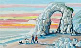 SUNRISE AT THE WHITE ROCKS, PORTRUSH by Cupar Pilson at Ross's Online Art Auctions