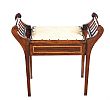 EDWARDIAN INLAID MAHOGANY PIANO SEAT at Ross's Online Art Auctions