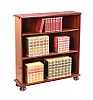 MAHOGANY OPEN BOOKCASE at Ross's Online Art Auctions