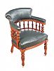 VICTORIAN LEATHER CAPTAIN'S CHAIR at Ross's Online Art Auctions