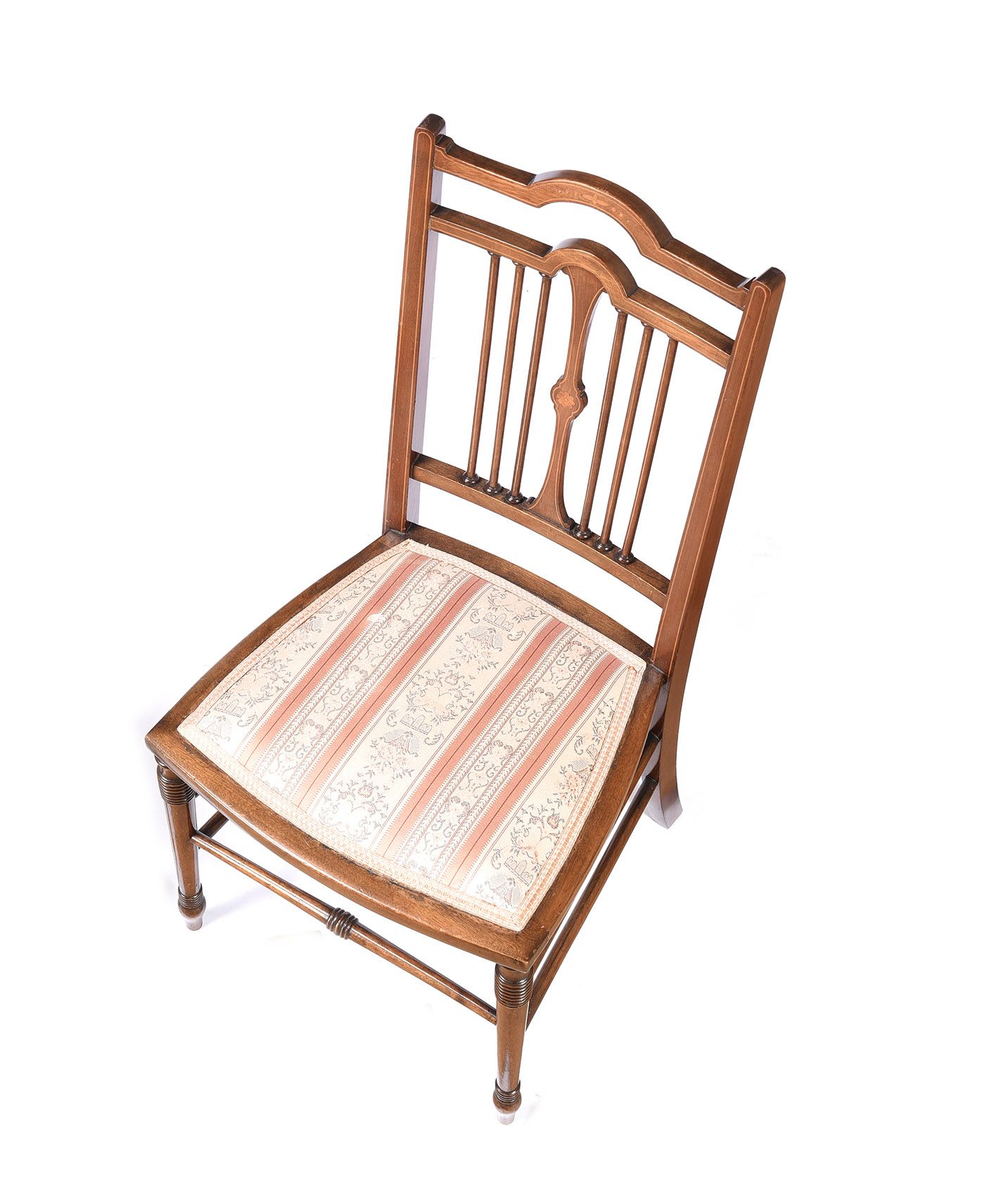 PAIR OF EDWARDIAN INLAID MAHOGANY OCCASIONAL CHAIRS at Ross's Online Art Auctions