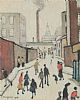 STREET SCENE by Laurence Stephen Lowry RA at Ross's Online Art Auctions