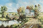 THE OLD STONE BRIDGE by Leo Toye at Ross's Online Art Auctions