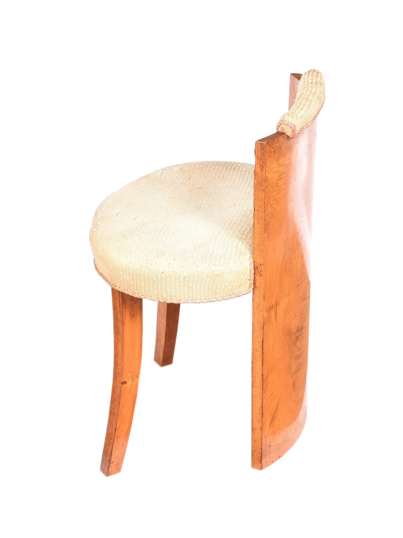 ART DECO BURR WALNUT BEDROOM SEAT at Ross's Online Art Auctions