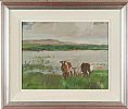 COW AT THE WATERS EDGE, MAYO by John Connery at Ross's Online Art Auctions