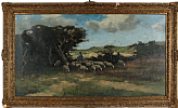 DRIVING SHEEP by Continental School at Ross's Online Art Auctions