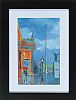 COUPLE WALKING ALONG O'CONNELL STREET, DUBLIN by Sean Lorinyenko at Ross's Online Art Auctions