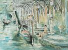 BESIDE THE CANAL, VENICE by Gordon King at Ross's Online Art Auctions
